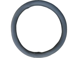 Husa volan piele ecologica, gri inchis, diam. 38 cm