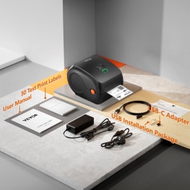 Imprimanta termica de etichete VEVOR, 300 DPI, dimensiune eticheta 40-108 mm, Bluetooth wireless si recunoastere automata a etichetelor, suporta Windows/MacOS/Linux/Android/IOS - Img 5