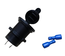 Incarcator auto USB 2 porturi iesire 1A, 2.1A negru cu pini pentru instalare pe diverse auto moto camping rulote - Img 4