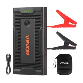 Jump Starter, 1000A, Jumper Baterie Auto, Booster Portabil Baterie Litiu 12V, Jump Box cu Lanterna in 3 moduri si cabluri, pentru motoare de pana la 5L Benzina si 3L Diesel