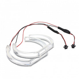Kit Angel Eyes SMD DTM compatibil cu BMW Seria seria 3 E90, E91 2005-2012, 2x106mm + 2x120mm - Img 3