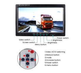 Kit de mers inapoi cu camera si monitor display de 7 inch 12V-24V pentru Camioane, Autocare, Bus-uri - Img 5
