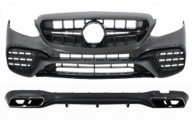 Kit Exterior compatibil cu Mercedes E-Class W213 2016-2019 E63 Design Ornamente Tobe Negre