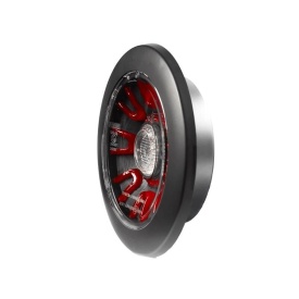 Lampa ceata, 3 functii, LED, cu pozitie si mers inapoi, 12-36V, hamburger, cablu 1m, stanga-dreapta, incastrabila, cu inel negru, FT-314 LED BLACK Fristom - Img 7