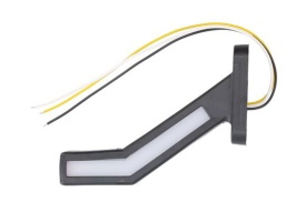 Lampa de gabarit, lumina de clarificare, Stanga, semnalizare, Alb/Rosu/Portocaliu, LED neon, 12-24V, WAS Polonia 1258L W168.6 - Img 2