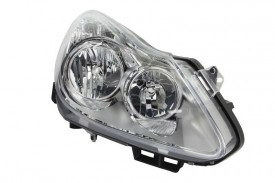 Lampa frontala Dreapta H1/H7, electric, fara motoras, culoare cromat compatibil OPEL CORSA D 2006-2014