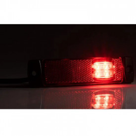 Lampa gabarit 100x32, LED, rosie cu suport cu 2 urechi 12-36V, Fristom - Img 2