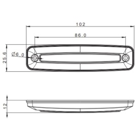 Lampa gabarit 102x25, LED, galbena, 12-36V FT-079 Z LED Fristom - Img 4