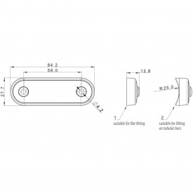 Lampa gabarit, 84x27, LED, slim, galbena, FT-073Z Fristom - Img 4