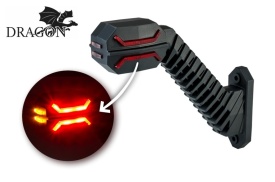 Lampa gabarit cu brat oblic 45°, 200mm, LED, 3 functii, stanga, Dragon Light, LD2994 Horpol - Img 5