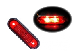Lampa gabarit cu LED, rosu, 75mm x 22mm, 24V