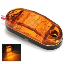 Lampa gabarit LED, pentru autobuze, camioane, remorci, 24V portocaliu - Img 1