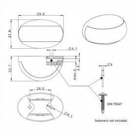 Lampa gabarit, LED, rosie, 12-36V, cu suport, FT-067 C Fristom - Img 3