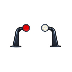 Lampa gabarit, Lumina de clarificare, Dreapta LED, Alb/Rosu, 12-24V WAS Polonia 499BCP W21.5W - Img 3