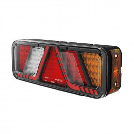 Lampa stop camion cu leduri, 24V, FULL LED, 6 functii, ceata, mers inapoi, cu triunghi, partea stanga - Img 2