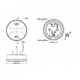 Lampa stop LED, 3 functii, diametru 122mm, 12/24V - Img 2