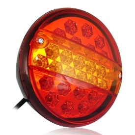 Lampa stop tip hamburger, LED, pentru camion, remorca, autobuz, rulota, 12V-24V - Img 2