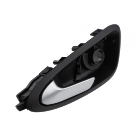 Maner interior usa fata stanga compatibil Seat Ibiza 4 2009-2017 montare partea stanga, culoare argintiu mat pentru autovehicule cu reglaj manual al oglinzilor exterioare