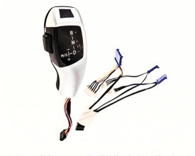 Maneta Joystick cutie de viteze automata compatibil cu BMW Seria 5 E60 E61 LCI Facelift 2007-2010, cu cablaj, culoare argintiu - Img 2