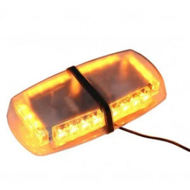 Mini rampa Girofar LED Cu Magnet, 12V, 24W, IP65, 31x16x7 cm, culoare portocalie