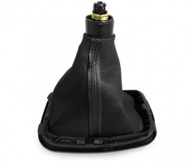 Nuca schimbator cu manson Vw Bora 1998-2005, Golf 4 1998-2006, cu 5 trepte Imitatie de piele, 12 mm, rama neagra - Img 2
