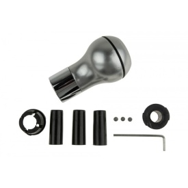 Nuca schimbator de viteze compatibil cu BMW Seria 1 E81, E82, E87, Seria 3 E90 E91, E92 2005-2012, Seria 5 E60 E61 2003-2010, X3 E83 2003-2010, X5 E53 2000-2006 Z4 E85, 6 trepte, culoare argintiu mat - Img 2