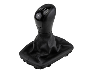 Nuca schimbator de viteze cu rama si manson piele ecologica compatibil Mercedes Clasa C W203 2002-2008, 6 trepte, piele ecologica, negru