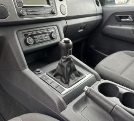 Nuca schimbator de viteze cu rama si manson piele ecologica compatibil cu VW Amarok 2010-2022, 6 trepte, culoare negru cu crom - Img 2