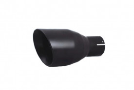 Ornament toba inox negru mat, diametru iesire 101 mm, diametru intrare 63 mm, lungime 200 mm