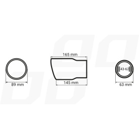 Ornament toba inox negru mat, diametru iesire 89 mm, diametru intrare 42-63 mm, lungime 200 mm - Img 3