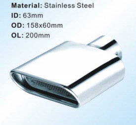 Ornament toba inox oval, lungime 20 cm, latime 158x60 cm, diametru intare 6.3 cm - Img 3