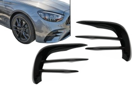 Ornamente bara fata flapsuri Negru Lucios compatibil cu Mercedes E-Class W213 Facelift 2020->