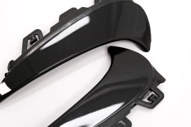 Ornamente Bara Spate Flapsuri Negru Lucios compatibil cu Mercedes GLA SUV H247 2020-> Sport Line - Img 6
