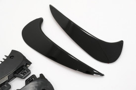 Ornamente Bara Spate Flapsuri Negru Lucios compatibil cu Mercedes GLA SUV H247 2020-> Sport Line - Img 4