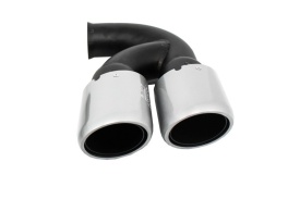 Ornamente Evacuare compatibil cu Porsche Cayenne 92A V6 V8 Petrol 2010-2014 GTS Design Silver - Img 6