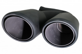 Ornamente Evacuare compatibil cu Porsche Cayenne 92A V8 2010-2014 GTS Design Negru Mat - Img 5