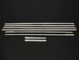 Ornamente inox geamuri VW T5 2003-2015, set 6 piese, caroserie scurta - Img 1