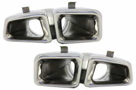 Ornamente tobe pentru sistemul de evacuare compatibil cu Mercedes M-Class W166 2012-2015 CLS-Class W218 Facellift CLS630 Crom - Img 2