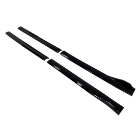 Pachet exterior aero universal, prelungire bara fata si praguri laterale negru cu buza neagra si difuzor cu tipsuri rotunde - Img 3