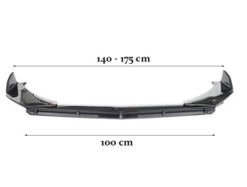 Pachet exterior Prelungire bara fata Brabus V3 Design, negru lucios, 3 piese si Difuzor auto de bara universal culoare Negru Lucios - Img 5