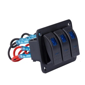 Panoul cu 3 butoane auto ON-OFF, universal 12-24V - Img 3