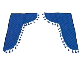 Perdelute laterale din piele ecologica pentru camion, universal, compatibil MAN, DAF, Mercedes, Volvo, Iveco, Scania, culoare albastru