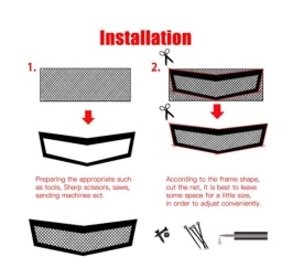 Plasa tuning grila, dimensiune 1.2 x 0.2m, aluminiu, model 10402B - Img 6