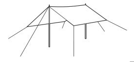 Prelata pentru umbrire 3x3 m, Easy Camp Norddal Tarp 3 x 3 m - Img 8