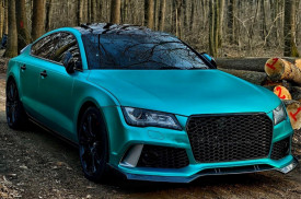 Prelungire Bara Fata compatibil cu AUDI A7 4G RS7 (2010-2018) Carbon Real - Img 6