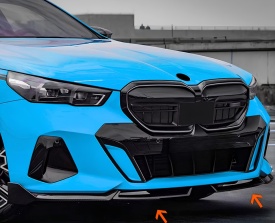 Prelungire Bara Fata compatibil cu BMW Seria 5 G60 G68 2024->, M Performance Design, culoare negru lucios - Img 3