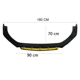 Prelungire bara fata Megane Design, negru lucios cu buza alba, 4 piese, lungime 180 cm - Img 4