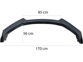 Prelungire bara fata universala, spoiler, negru lucios, 3 piese, lungime 170 cm - Img 4