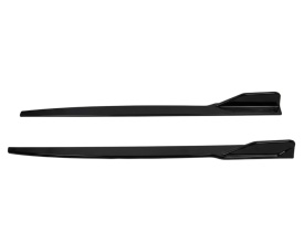 Prelungire praguri laterale compatibile cu BMW seria 3 F30 2012-2018, cu aripioare, culoare negru lucios