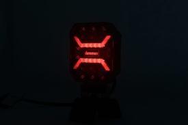 Proiector auto cu LED, universal, 110 x 110 x 37 mm E-mark E9, 27W, 12-24V, pozitie portocalie si rosie - Img 5